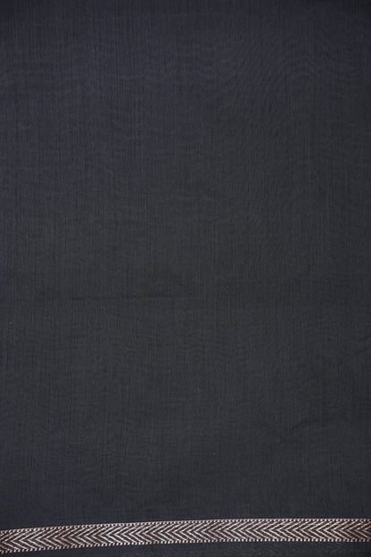 Maheshwari Silk Cotton Saree - Black