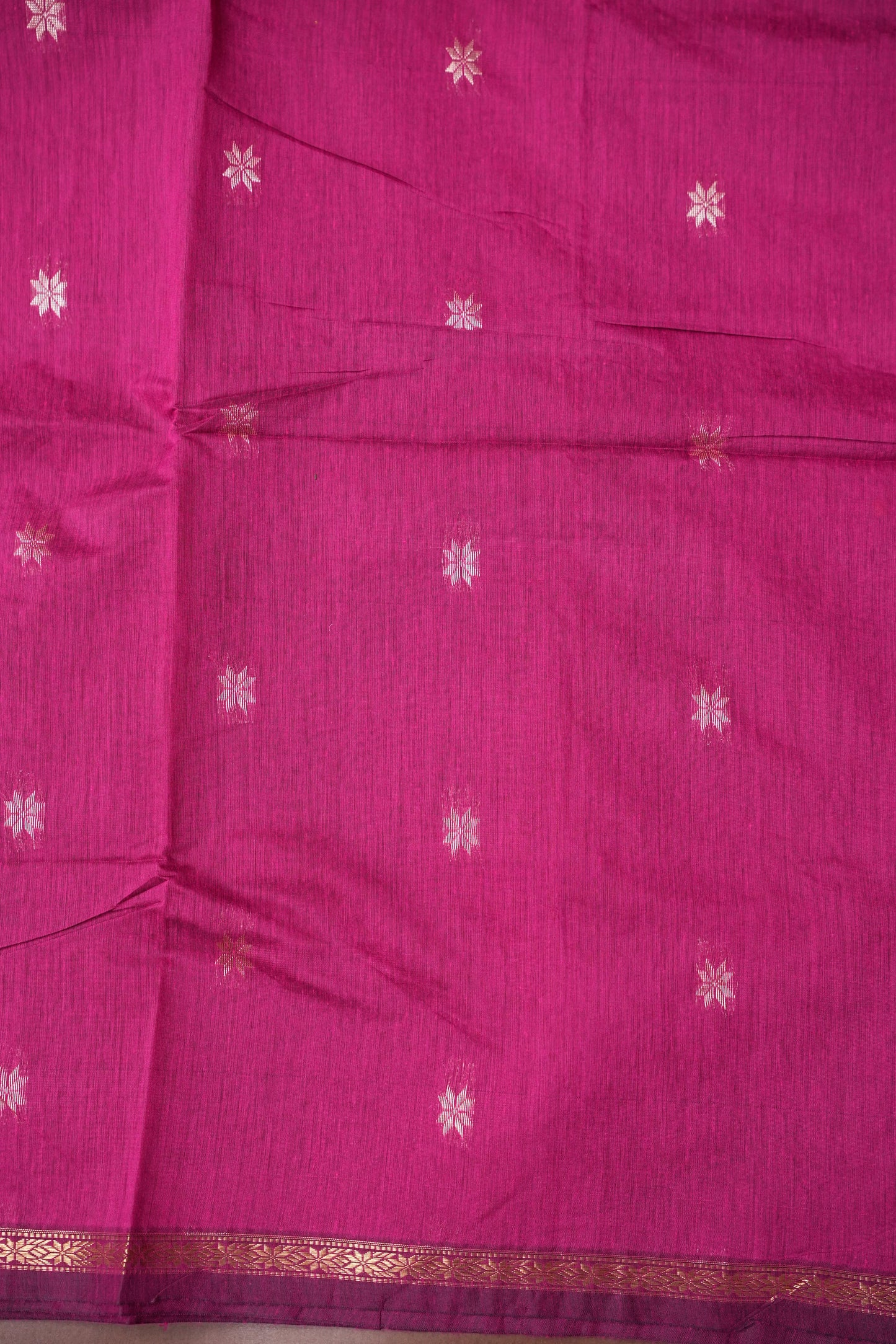 Maheshwari Silk Cotton Saree - Pink