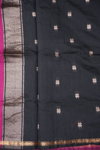 Maheshwari Silk Cotton Saree - Pink