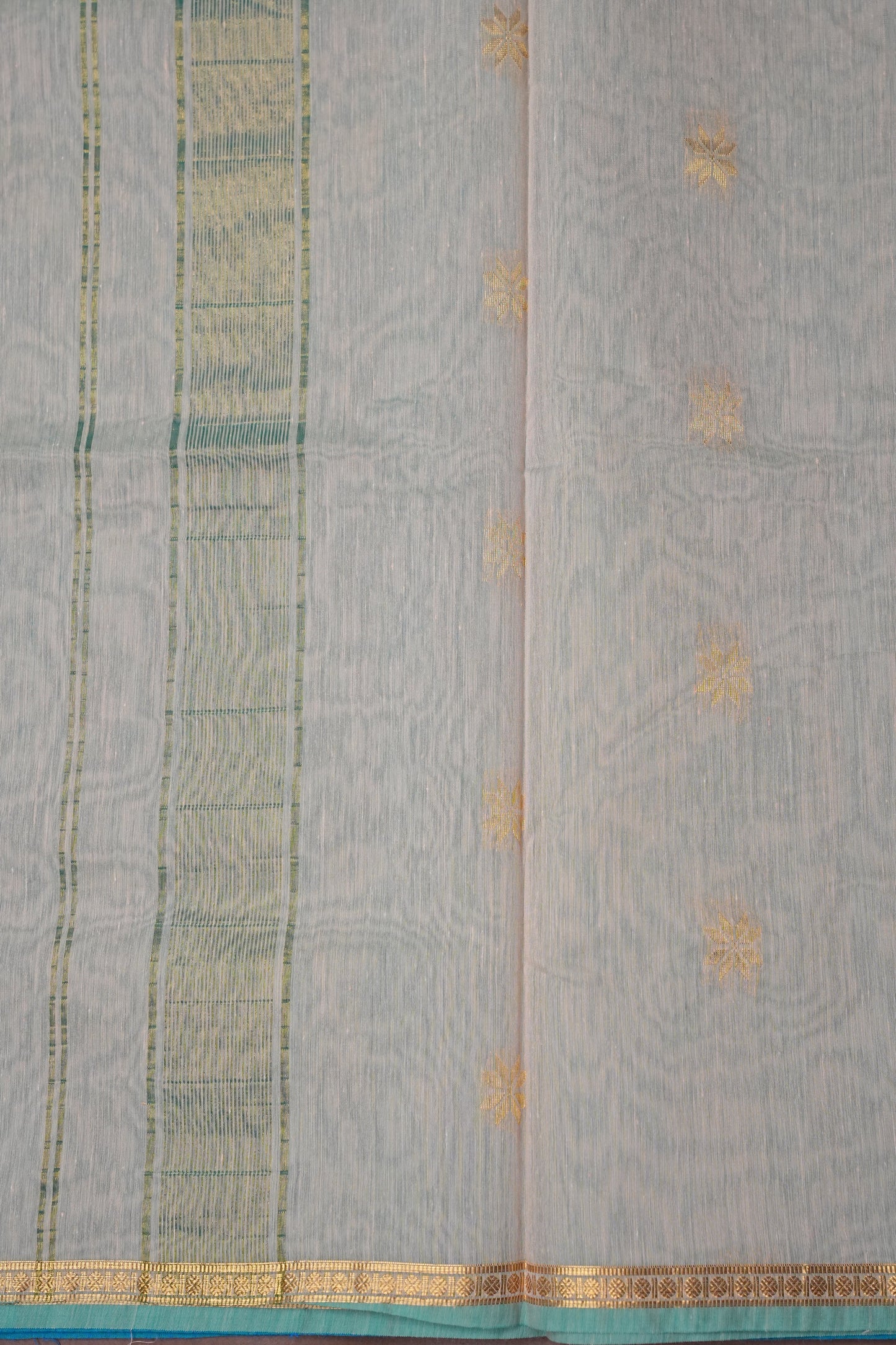 Maheshwari Silk Cotton Saree - Blue