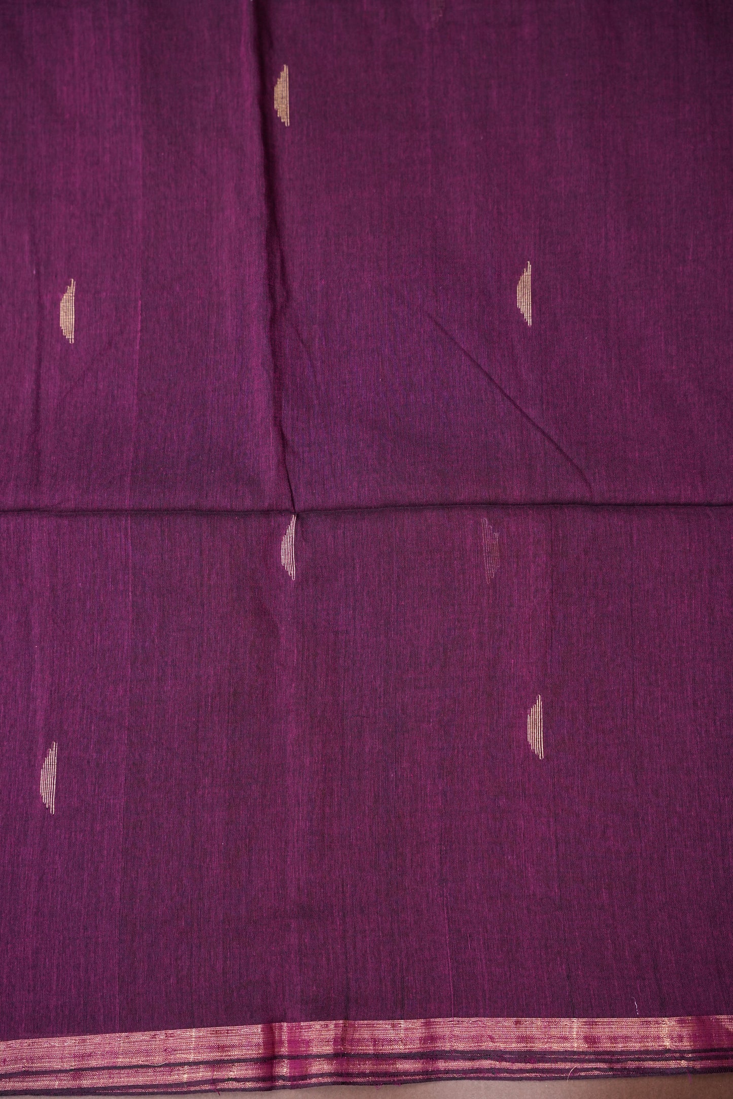 Soft Pure Cotton Saree - Wine