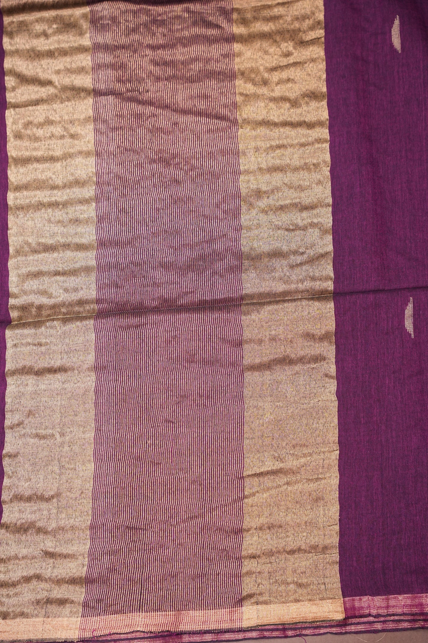 Soft Pure Cotton Saree - Wine
