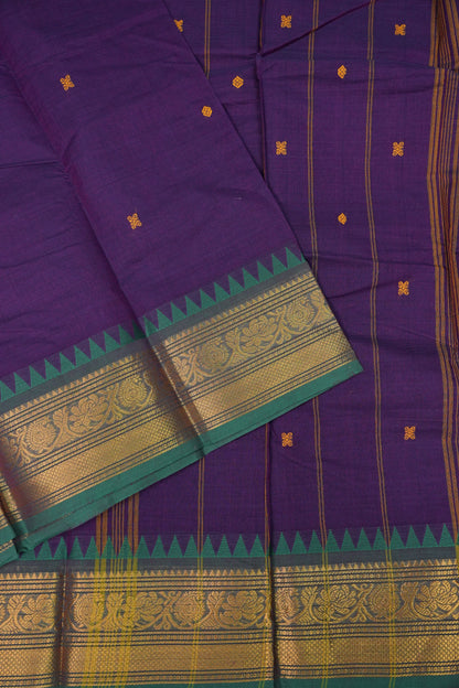 Kanchi Cotton Sarees - Purple & Blue