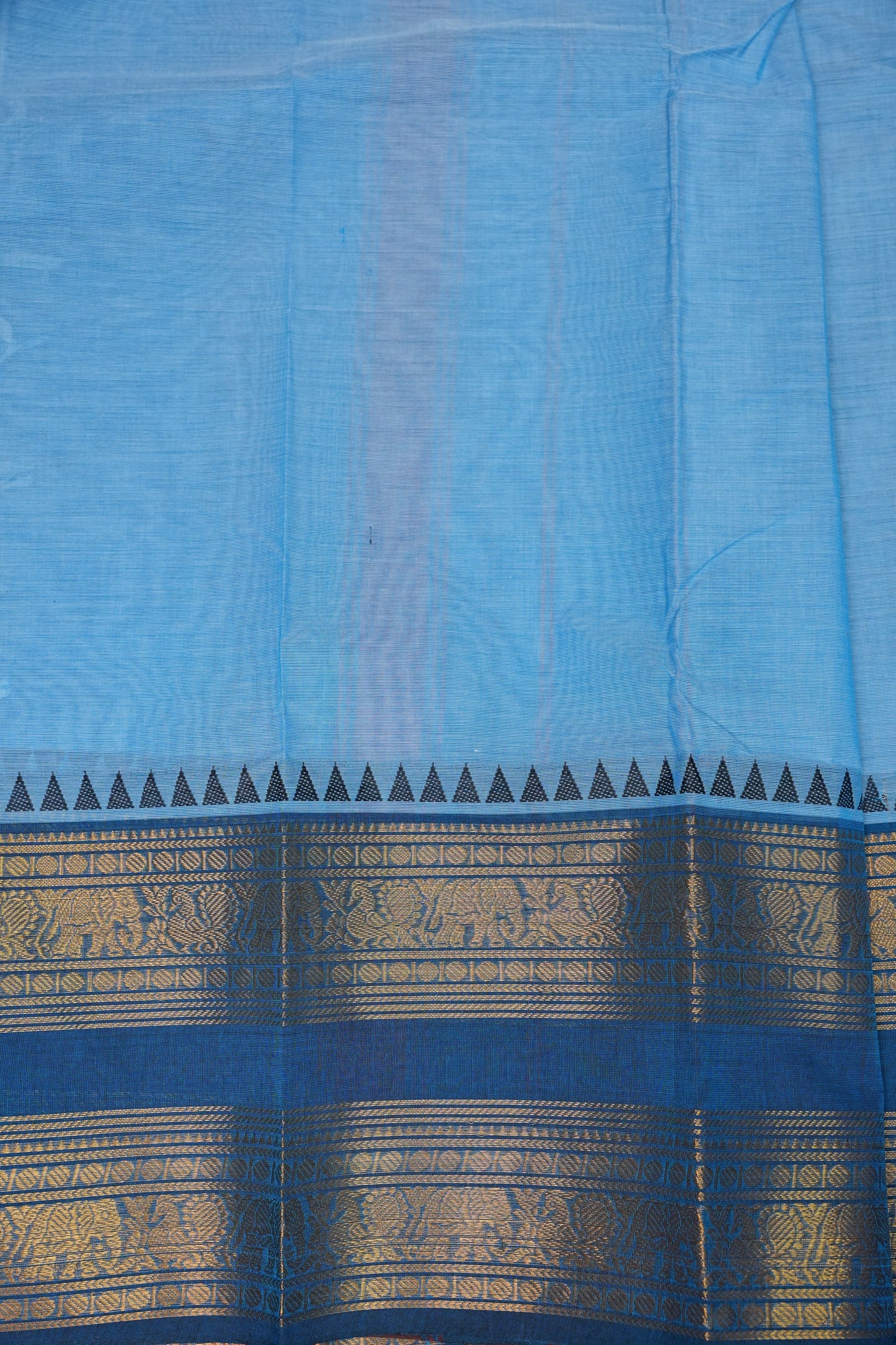 Kanchi Cotton Sarees - Baby Blue
