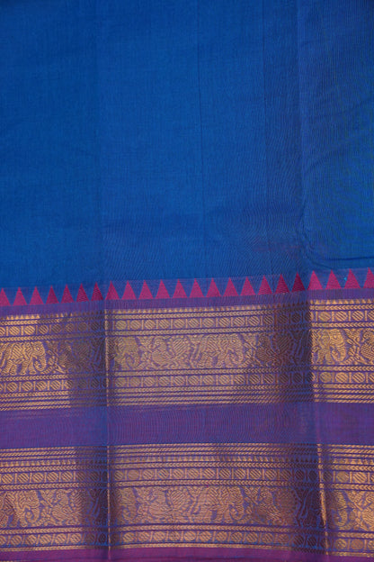 Kanchi Cotton Sarees - Ink Blue & Purple