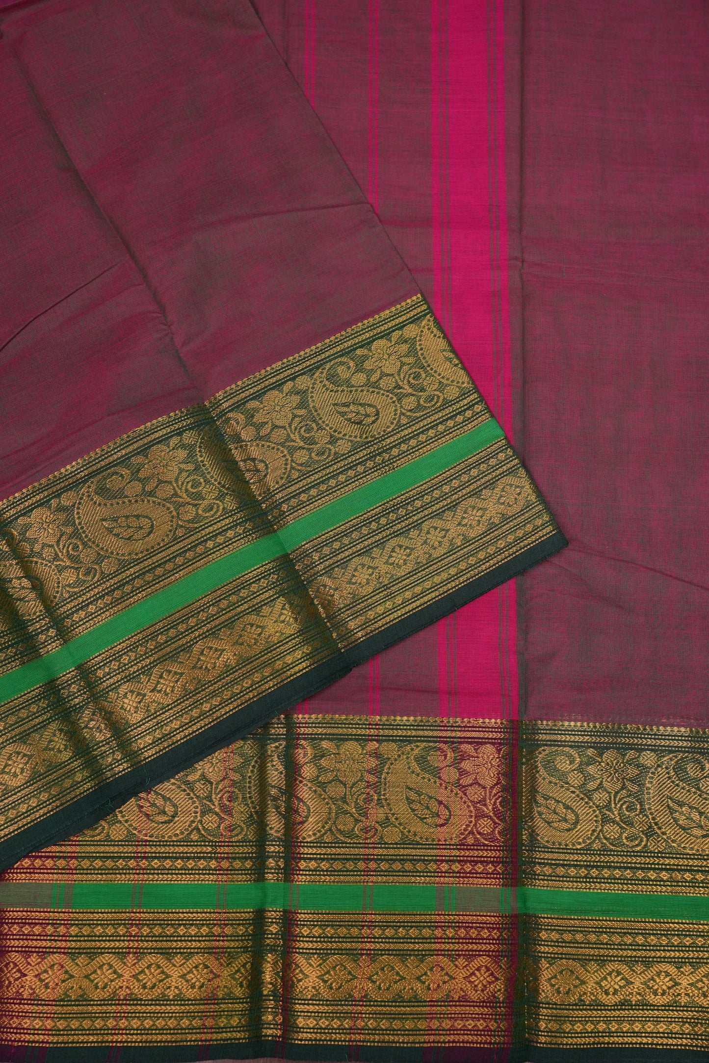 Kanchi Cotton Sarees - Purple & Blue
