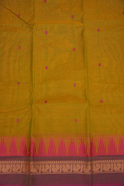 Kanchi Cotton Sarees - Mustard Yellow