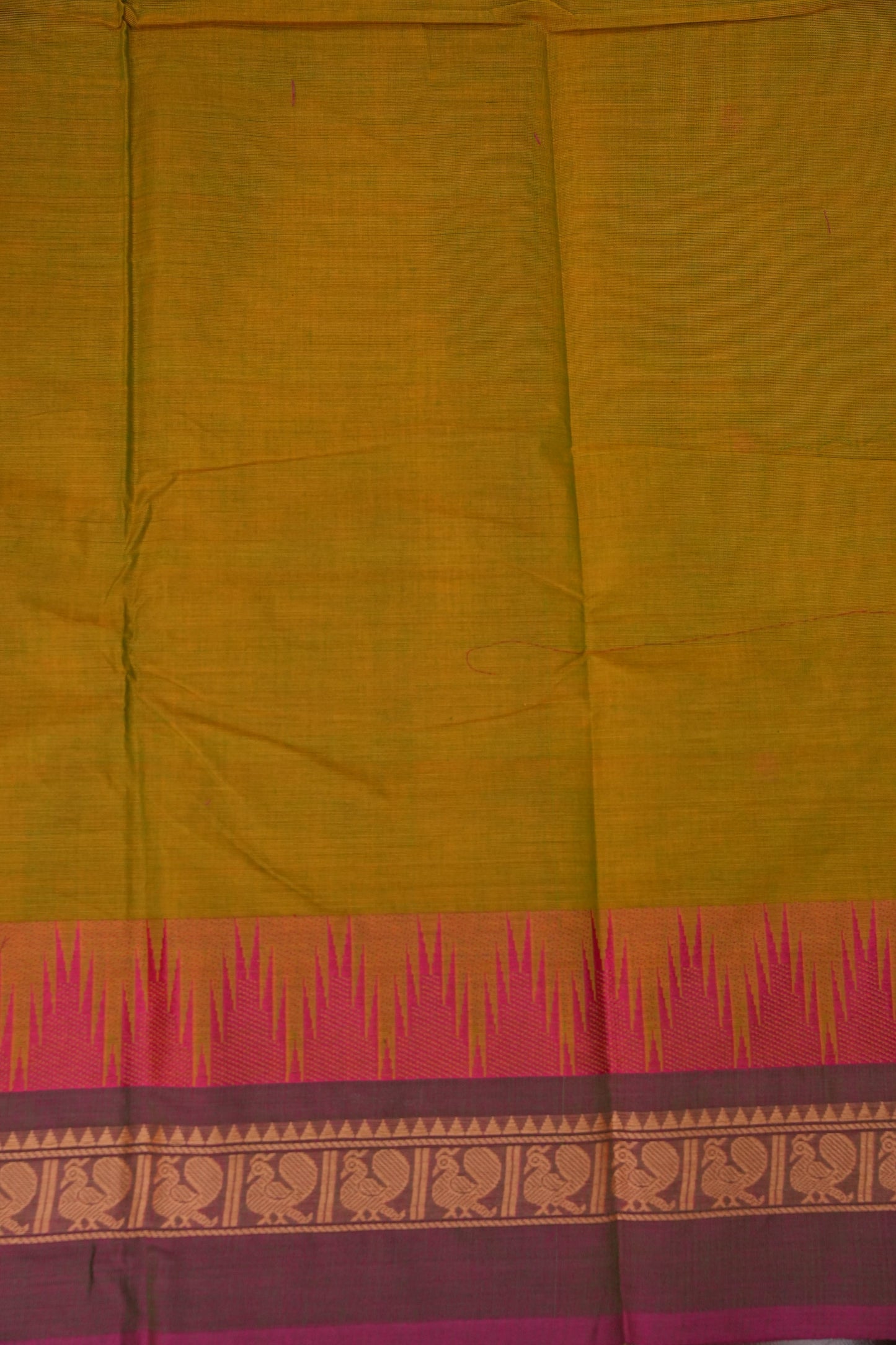 Kanchi Cotton Sarees - Mustard Yellow
