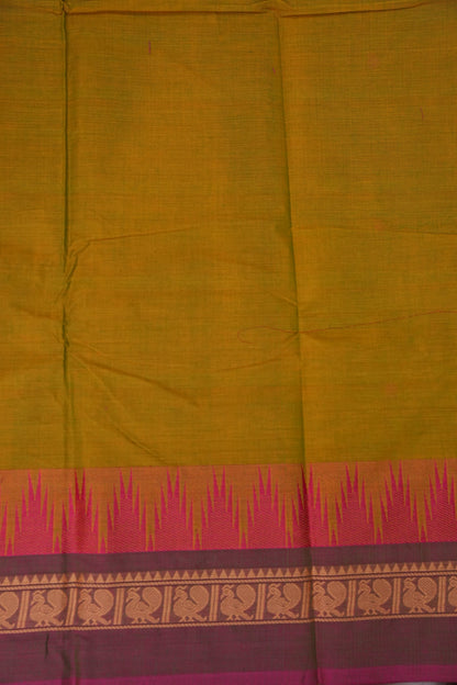 Kanchi Cotton Sarees - Mustard Yellow