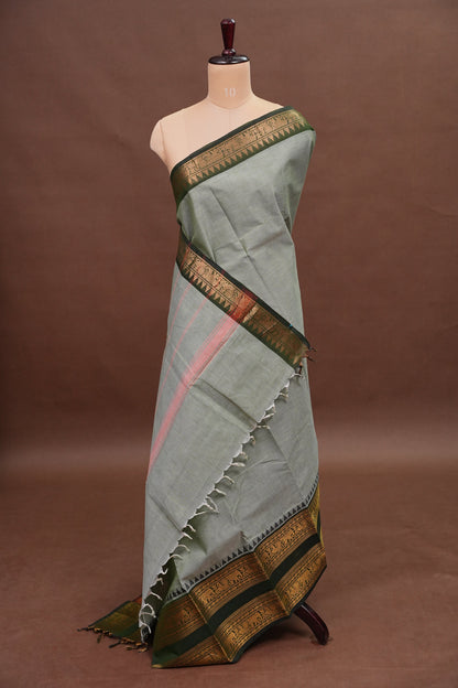 Kanchi Cotton Sarees - Grey