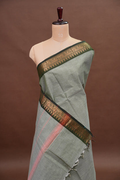 Kanchi Cotton Sarees - Grey