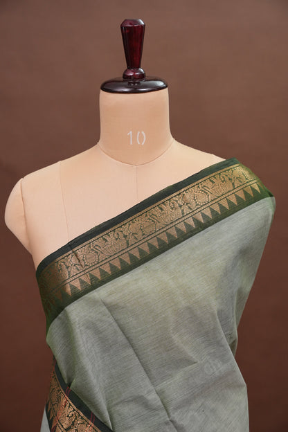 Kanchi Cotton Sarees - Grey