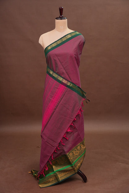 Kanchi Cotton Sarees - Purple & Blue