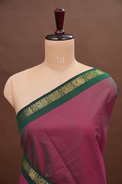 Kanchi Cotton Sarees - Purple & Blue
