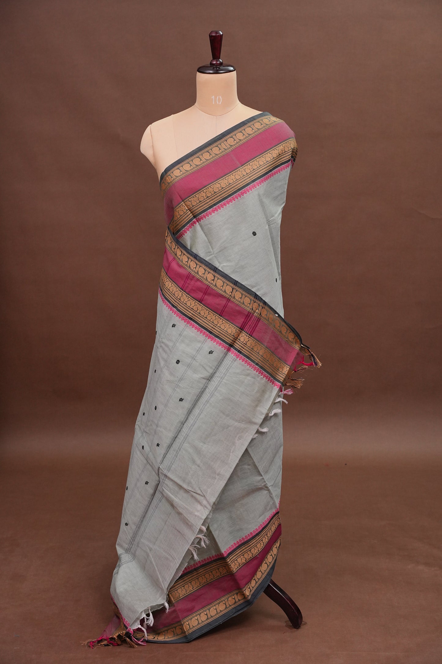 Kanchi Cotton Sarees - Grey