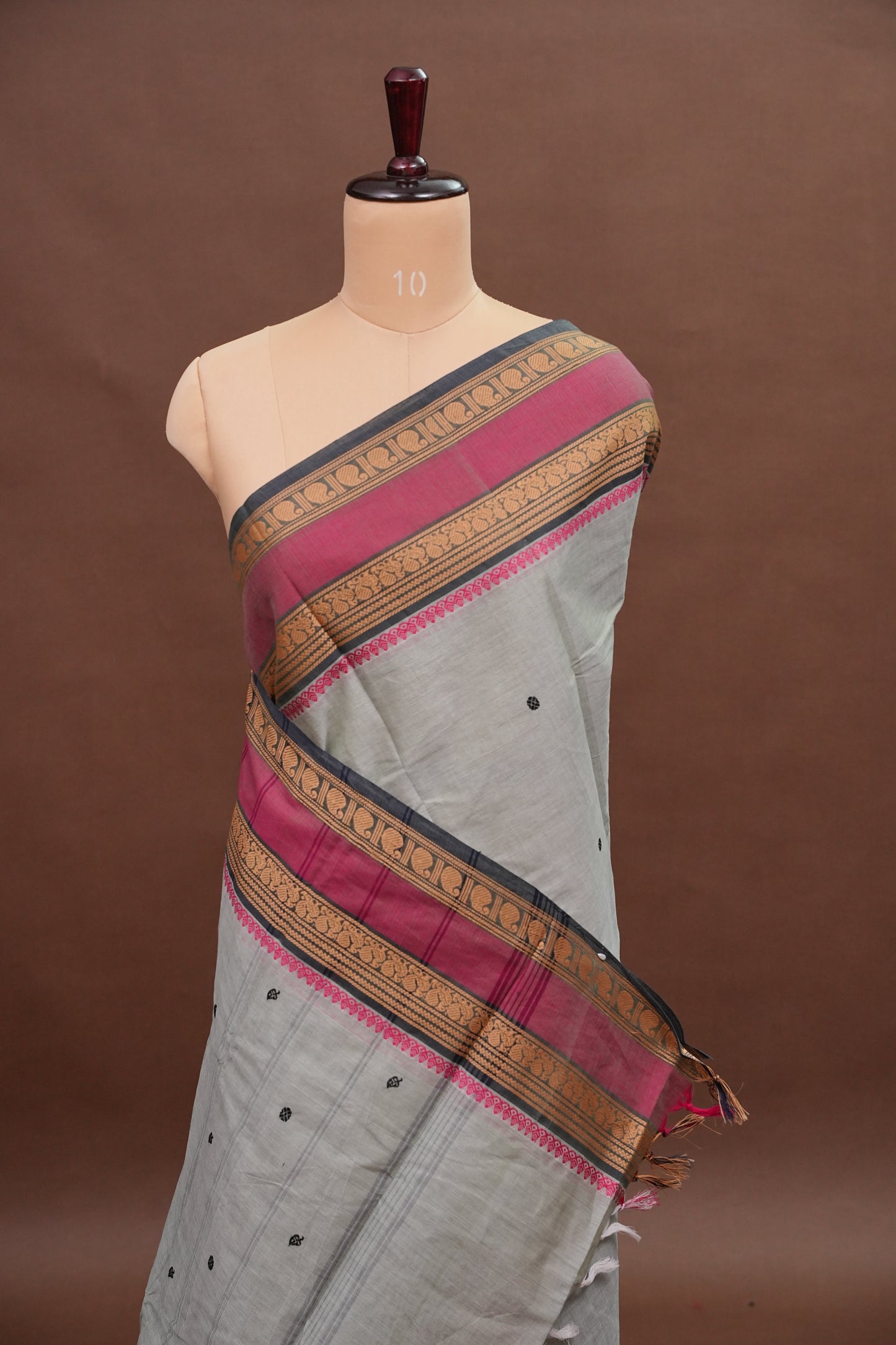 Kanchi Cotton Sarees - Grey