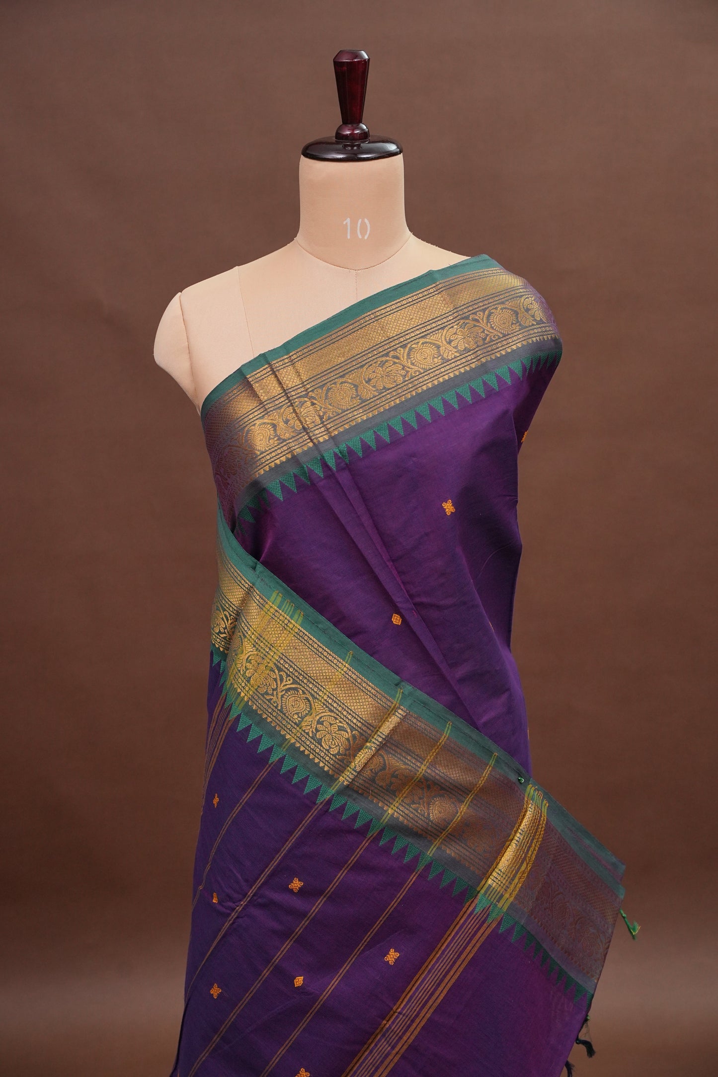 Kanchi Cotton Sarees - Purple & Blue