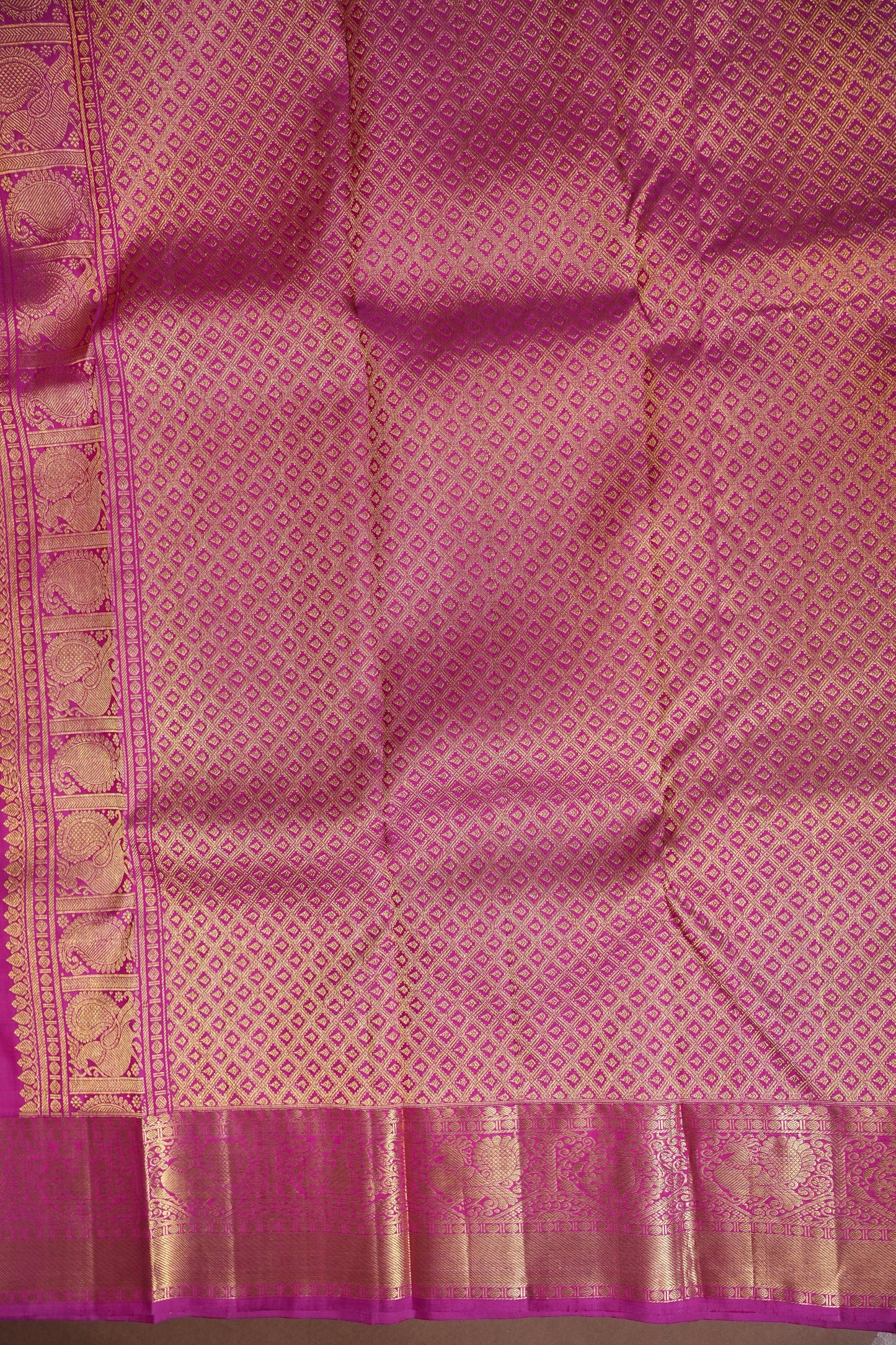 Peacock Blue & Purple Pure Kanchipuram Silk Saree|Silk Mark Certified