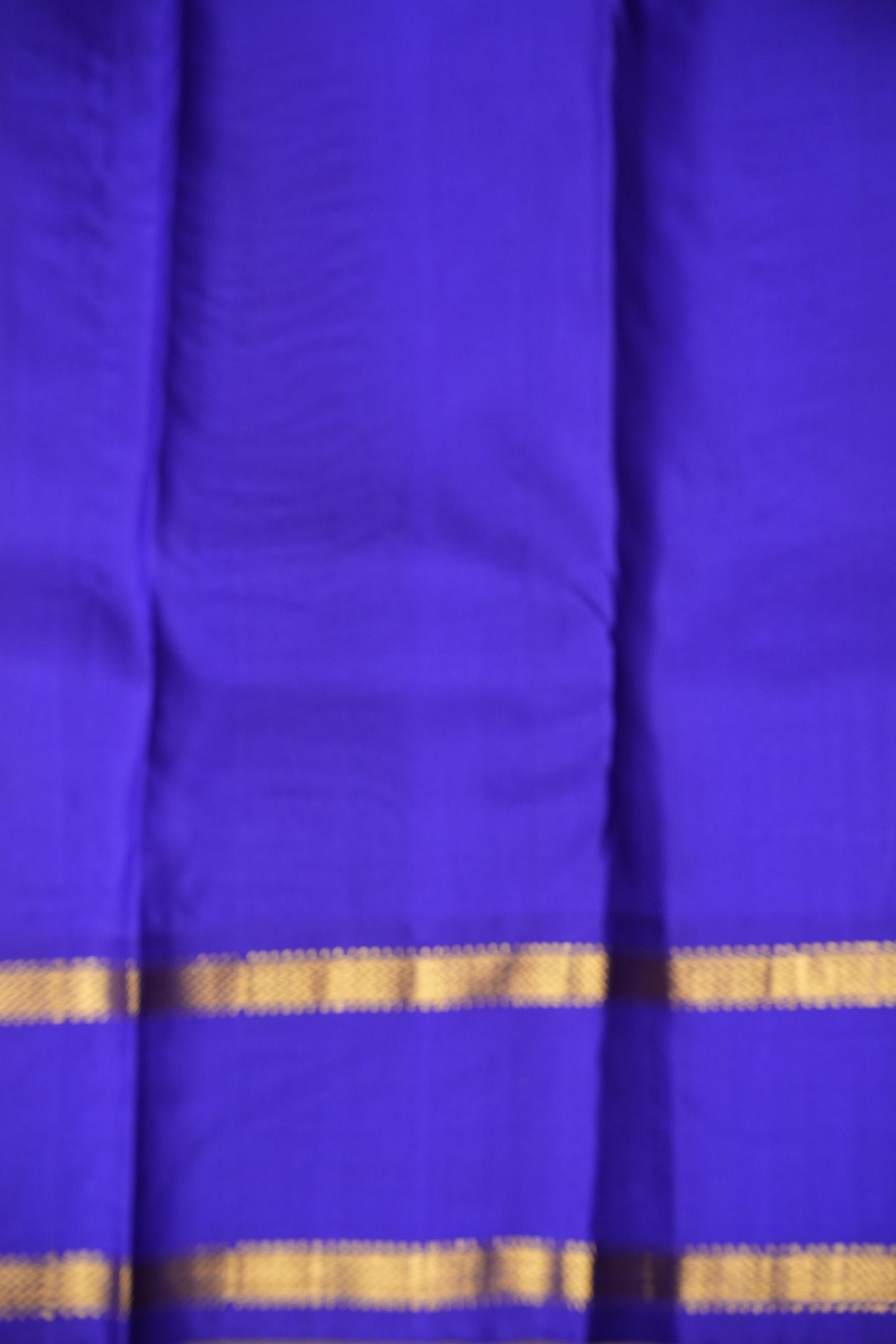 Emerald Green & Royal Blue Border Pure Kanchipuram Silk Saree|Silk Mark Certified