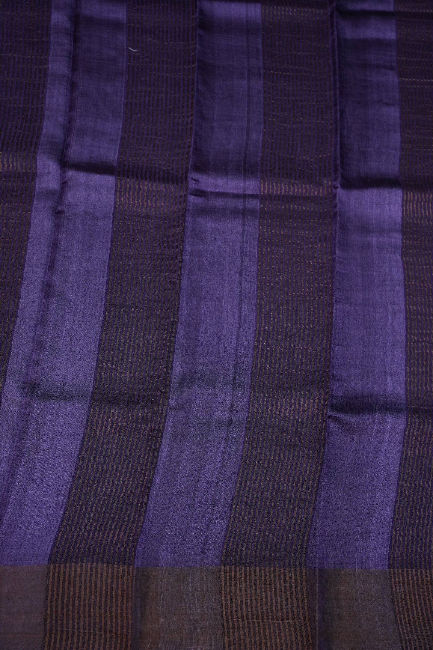 Pure Tussar Silk Saree with Floral Digital Print – Sage Green & Purple | Silk Mark Certified