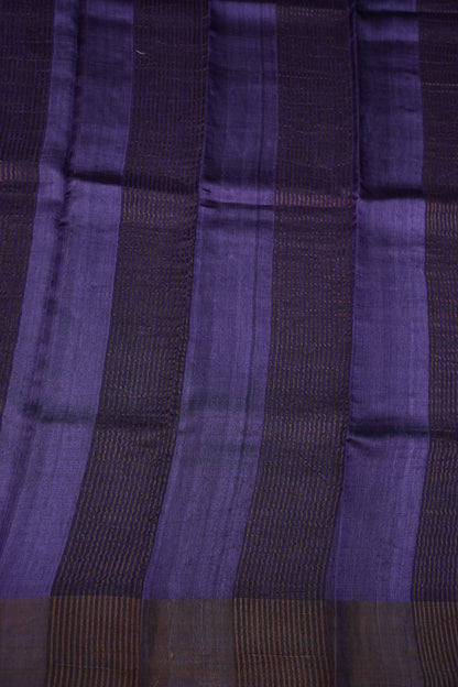 Pure Tussar Silk Saree with Floral Digital Print – Sage Green & Purple | Silk Mark Certified