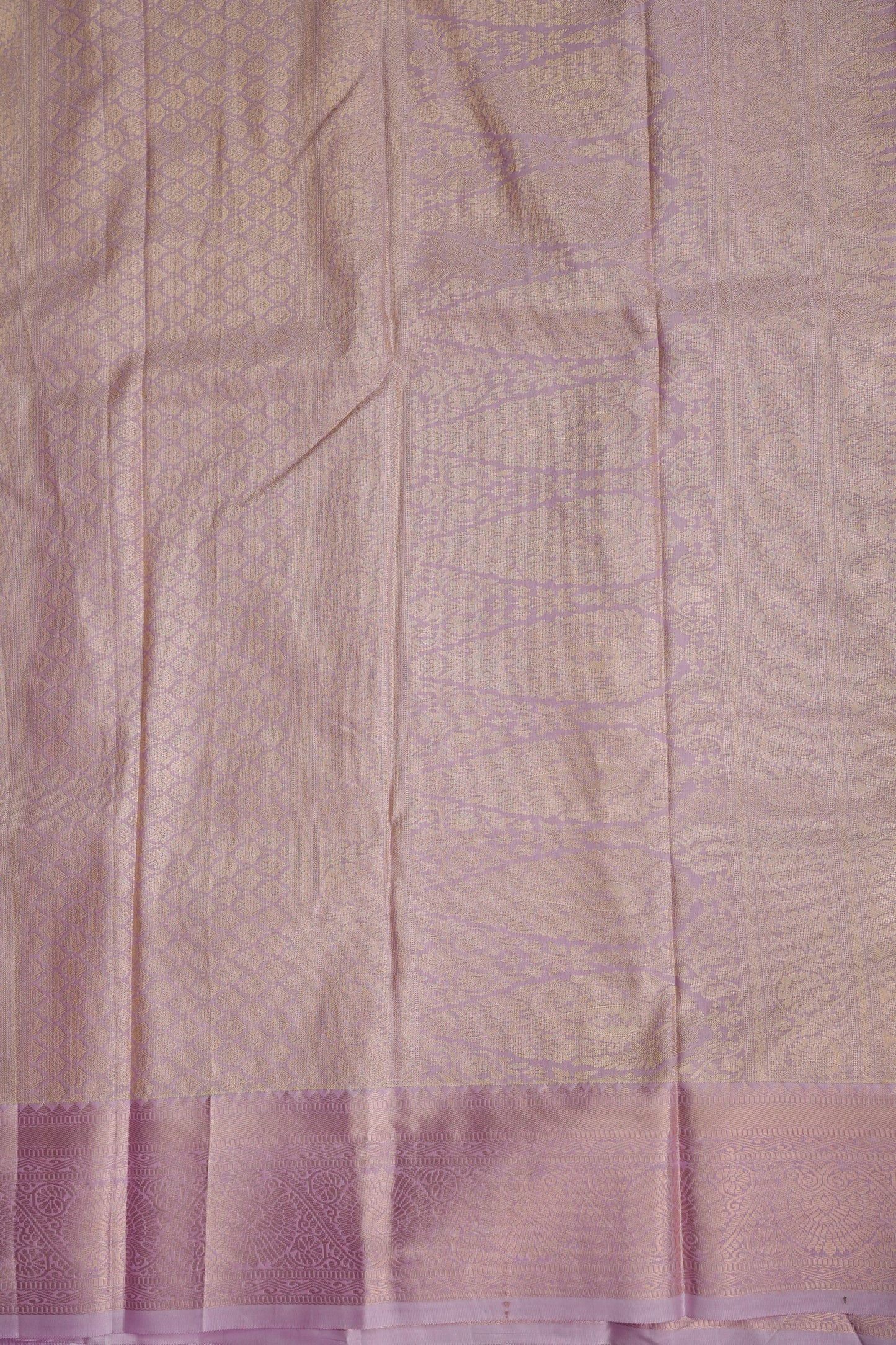 Kanchivaram Semi Silk Saree - Emerald Green with Baby Pink