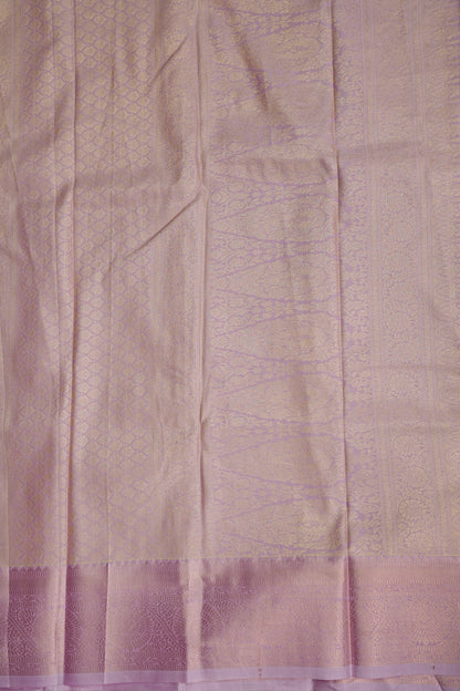 Kanchivaram Semi Silk Saree - Emerald Green with Baby Pink