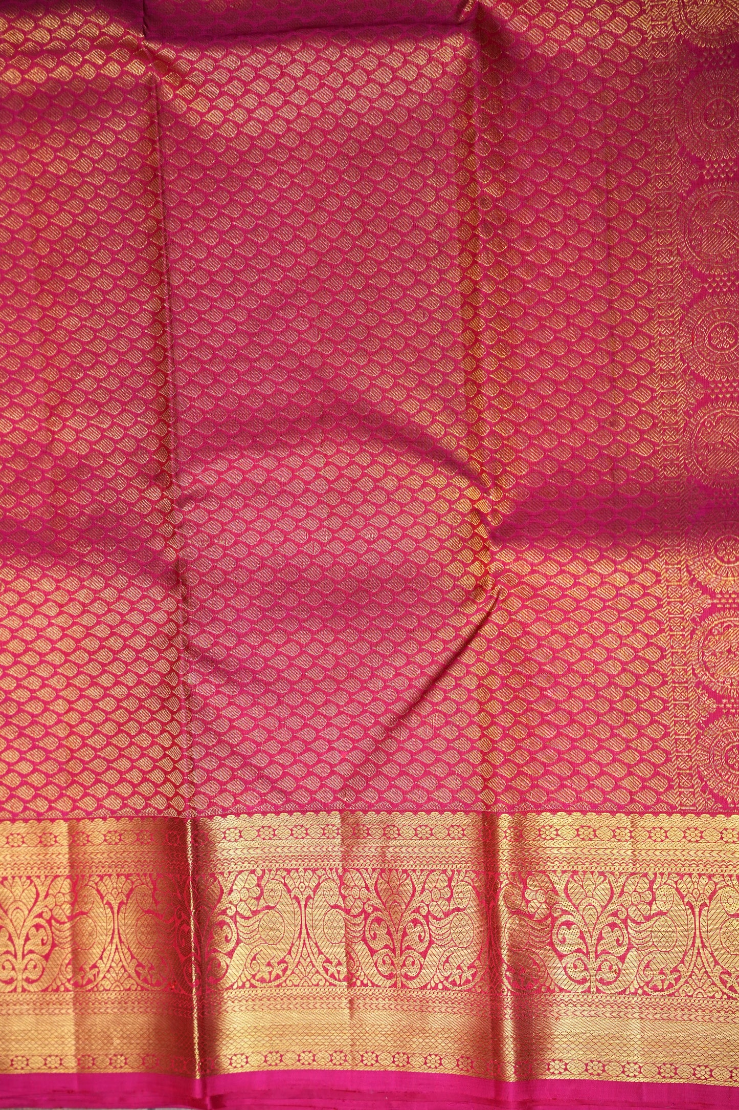 Purple & Pink Pure Kanchipuram Silk Saree|Silk Mark Certified