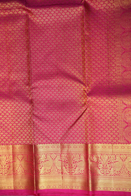 Purple & Pink Pure Kanchipuram Silk Saree|Silk Mark Certified