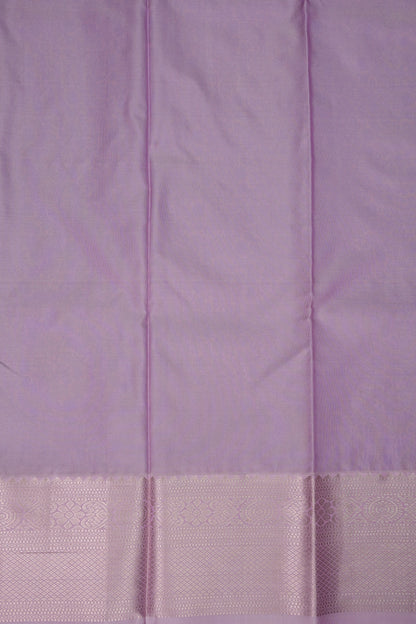 Kanchivaram Semi Silk Saree - Royal Blue with Baby Pink Border