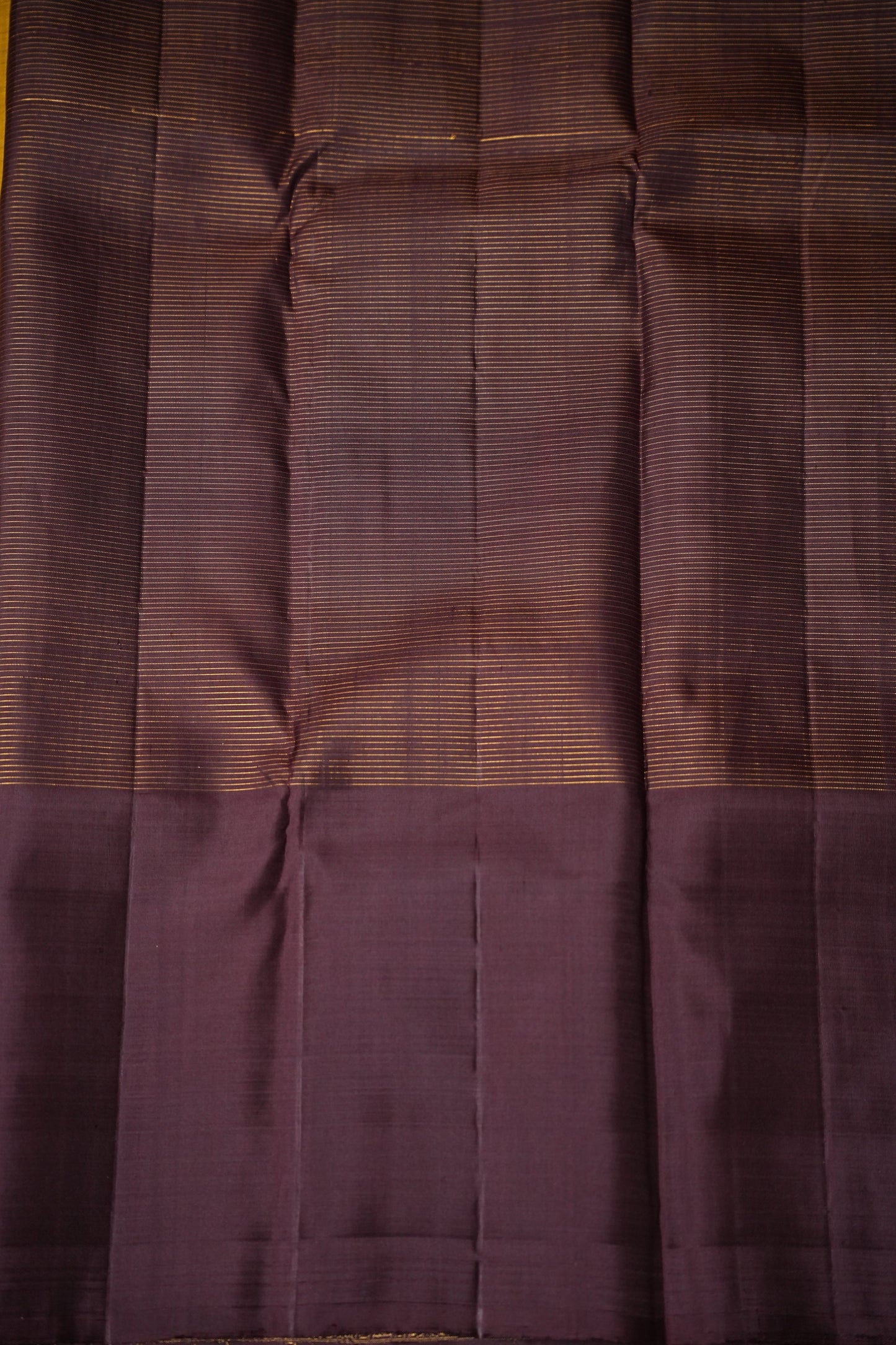 Olive Green & Coffee Border Pure Kanchipuram Silk Saree|Silk Mark Certified