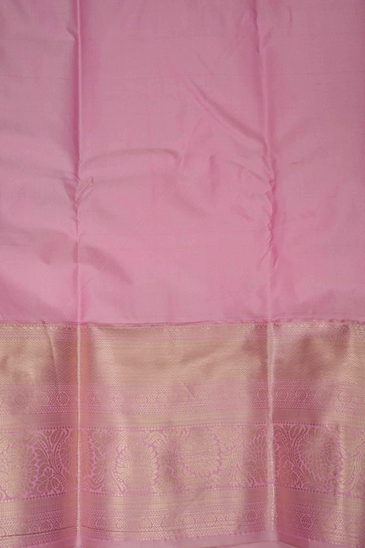 Kanchivaram Semi Silk Saree - Royal Blue with Baby Pink Border