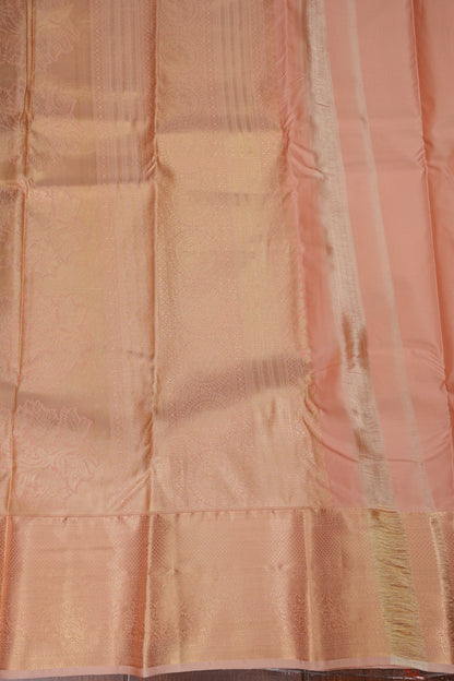 Kanchivaram Semi Silk Saree - Royal Blue with Baby Pink