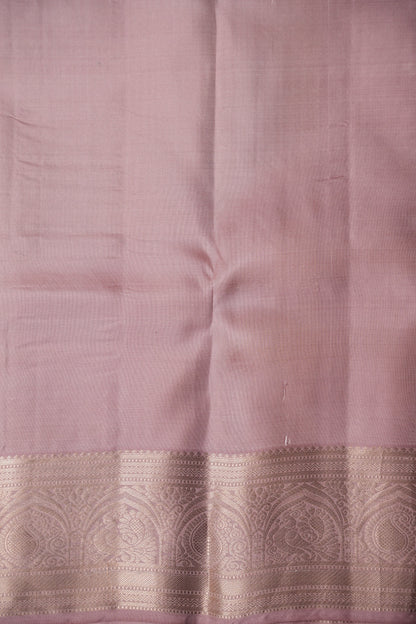 Pastel Nude Pure Kanchipuram Silk Saree|Silk Mark Certified