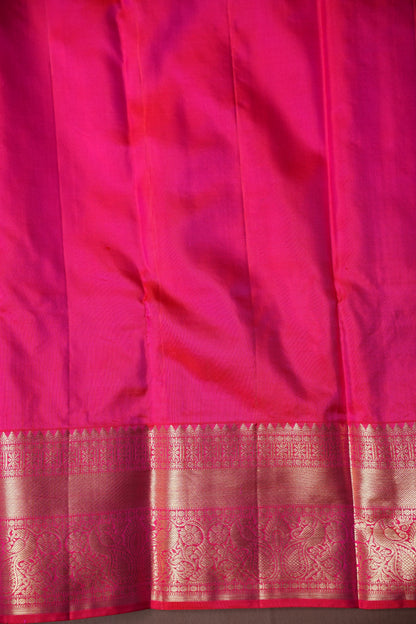 Rangkat Collection-Pink & Red in Pure Kanchipuram Silk Saree|Silk Mark Certified