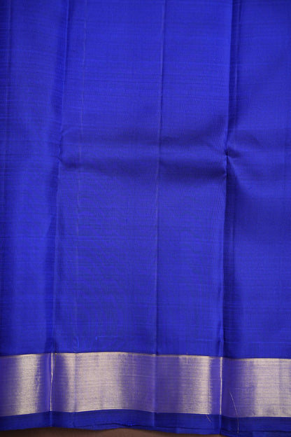 Pure Kanchipuram Silk Saree - Blue & Navy| Silk Mark Certified