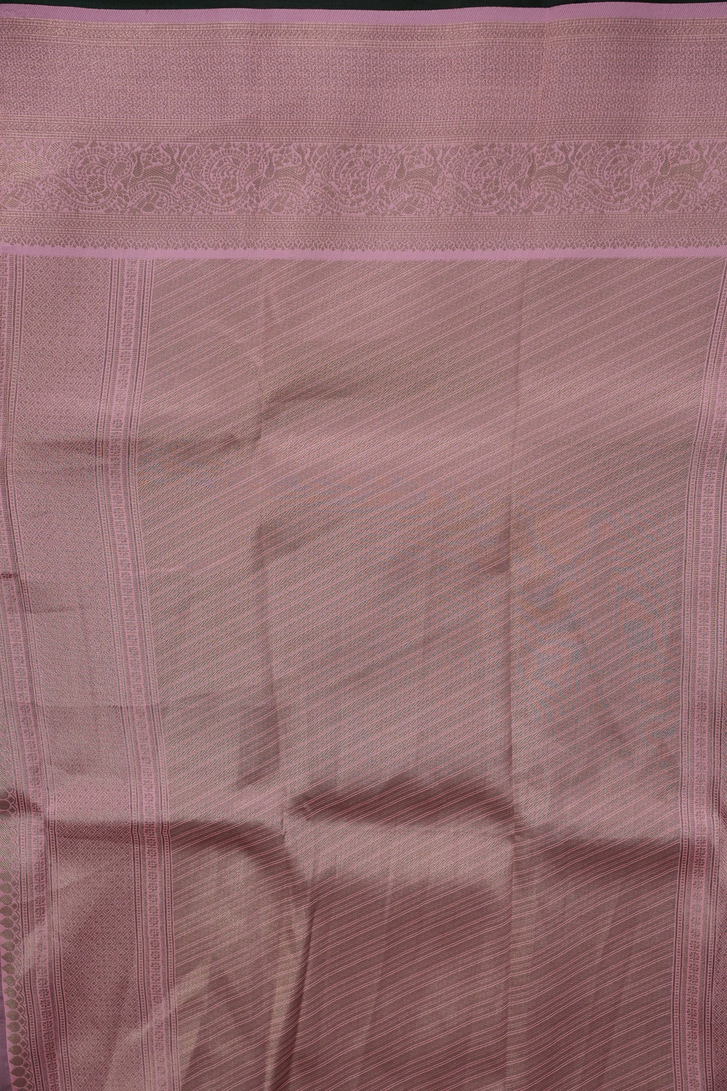 Kanchivaram Semi Silk Saree - Emerald Green with Baby Pink