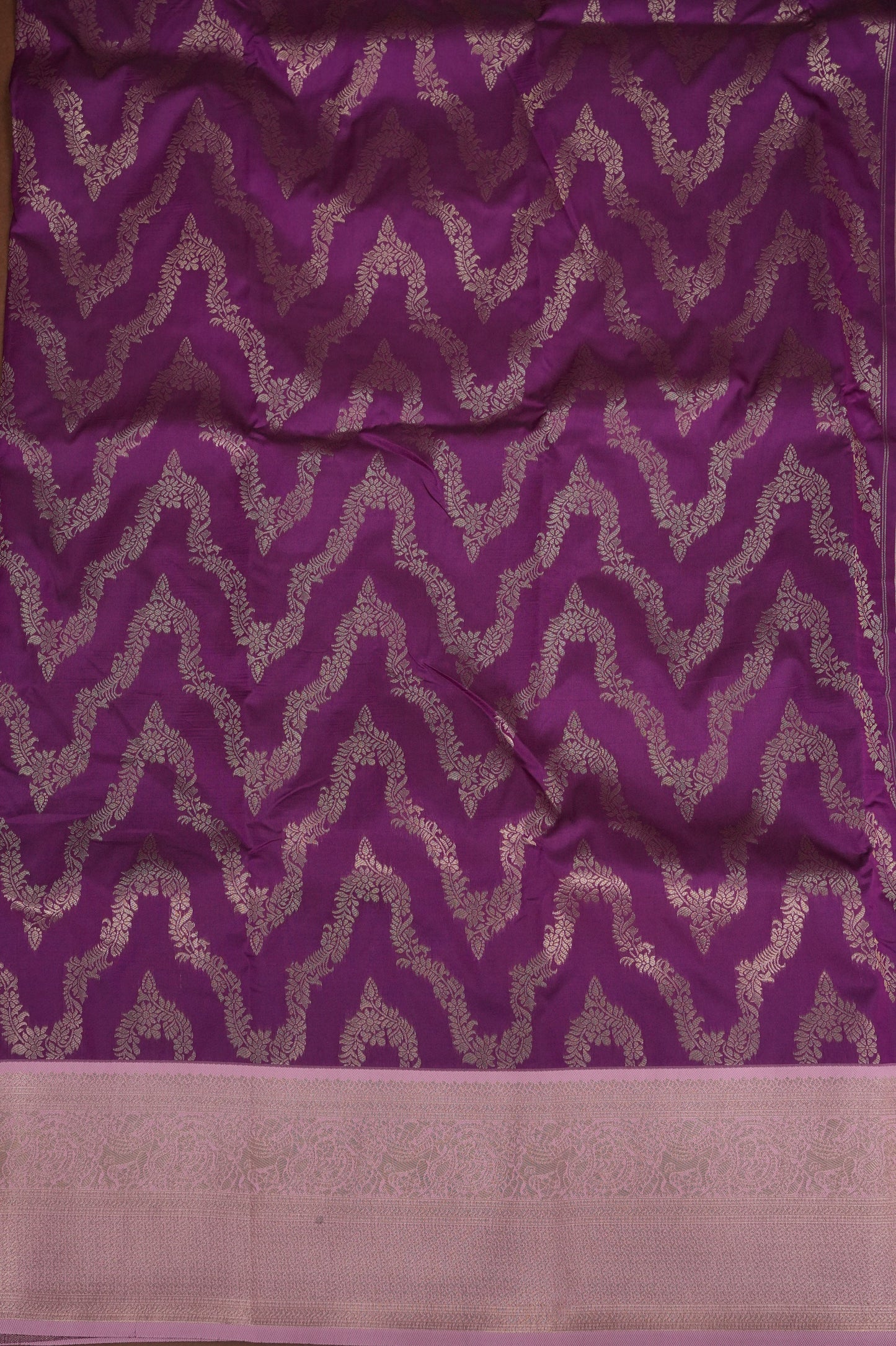 Kanchivaram Semi Silk Saree - Magenta with Baby Pink