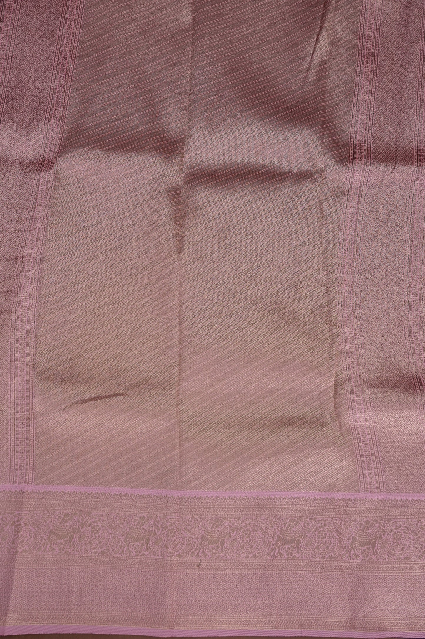 Kanchivaram Semi Silk Saree - Magenta with Baby Pink