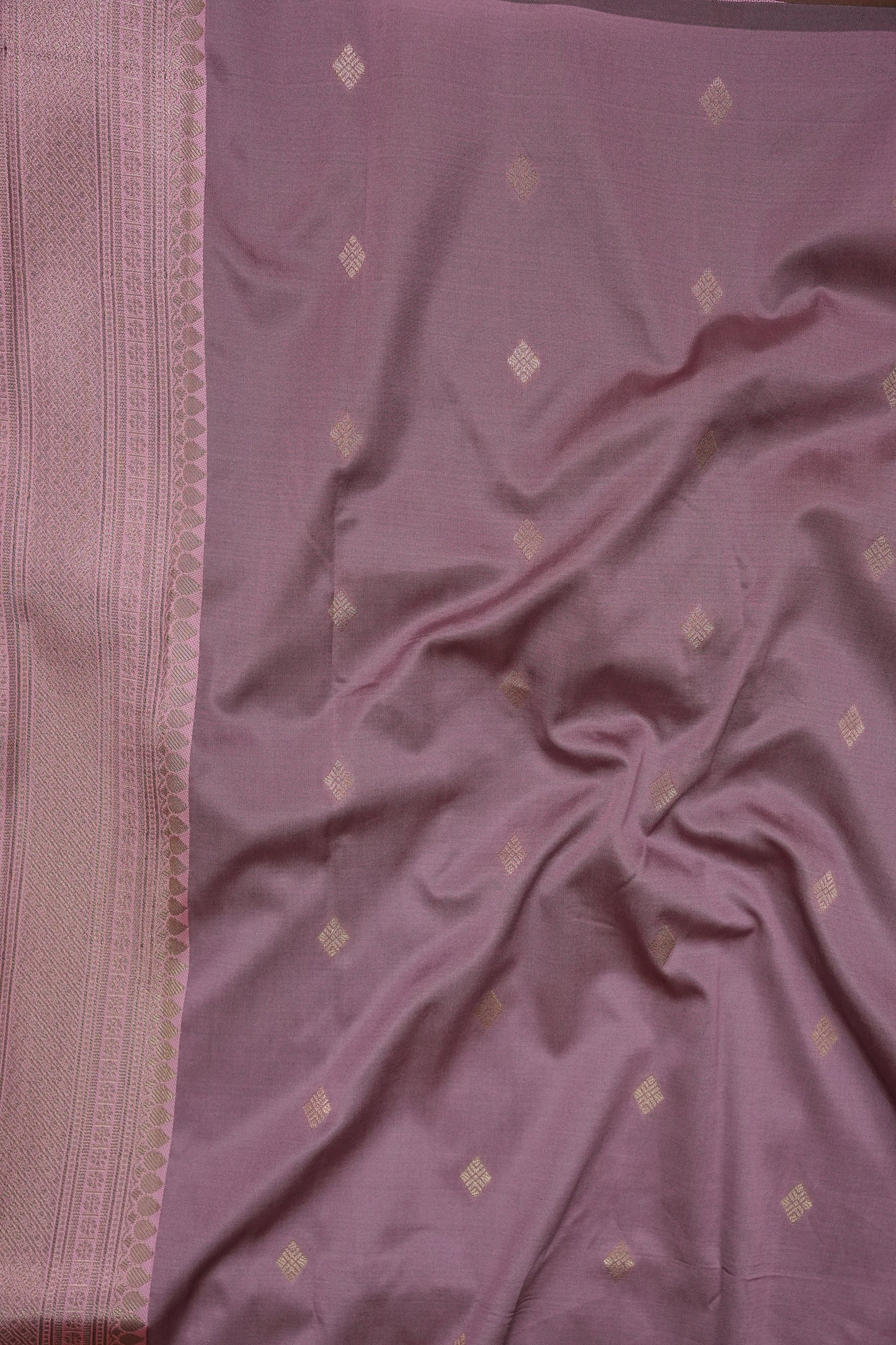 Kanchivaram Semi Silk Saree - Magenta with Baby Pink