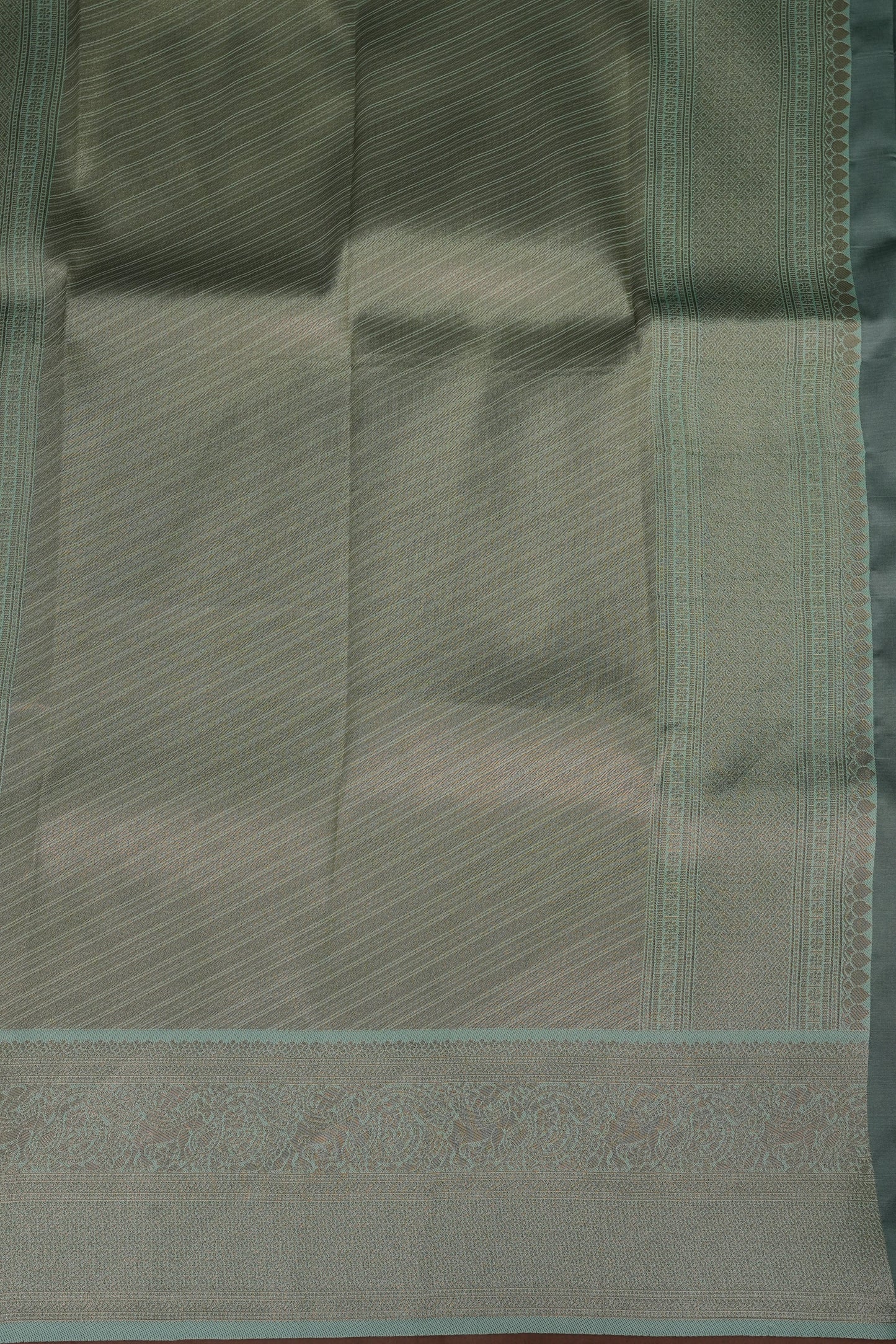 Kanchivaram Semi Silk Saree - Wine with Sea Green
