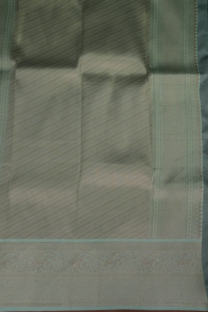 Kanchivaram Semi Silk Saree - Wine with Sea Green