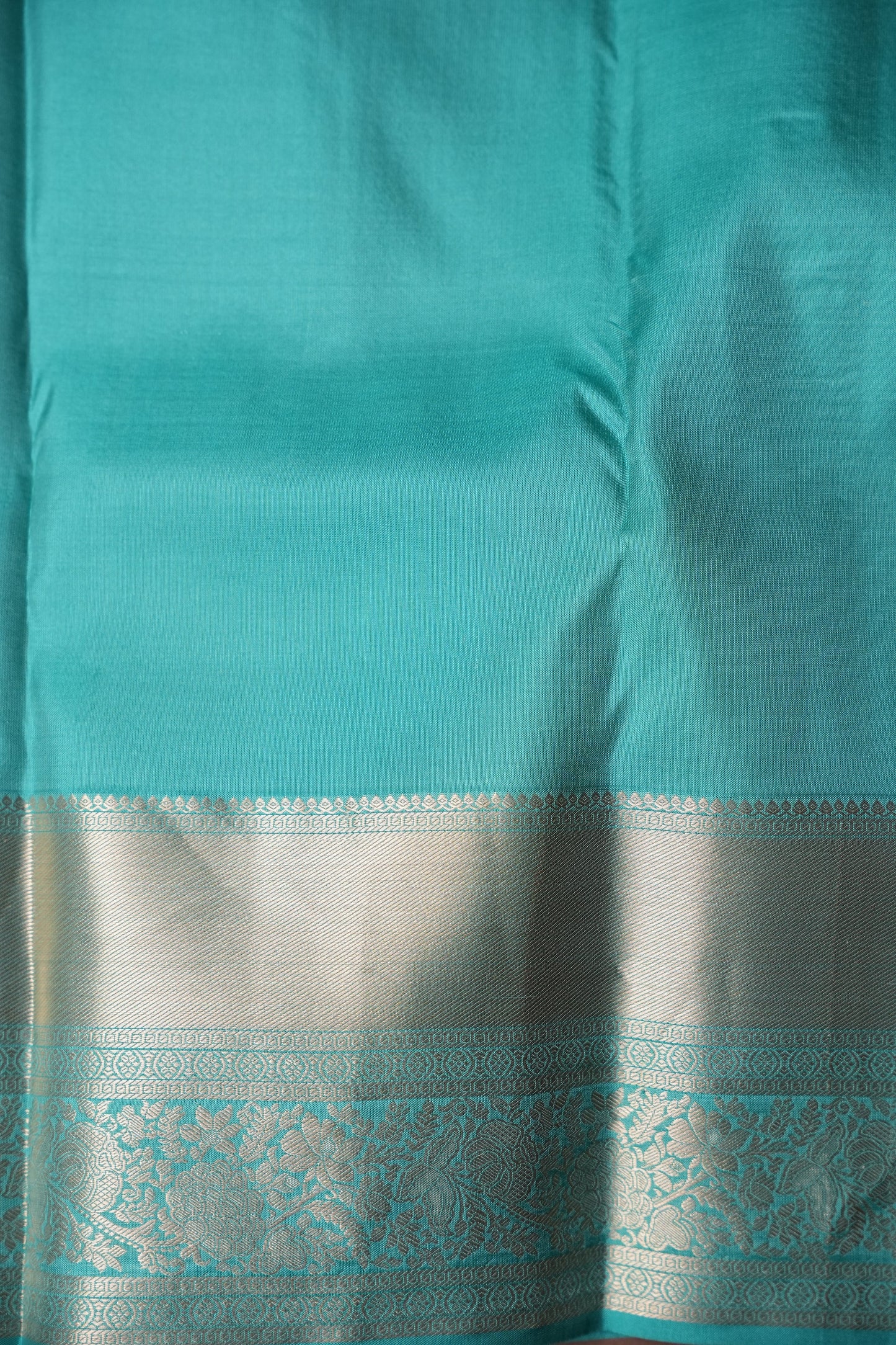 Pure Kanchipuram Brocade Silk Saree - Soft Aqua Blue| Silk Mark Certified