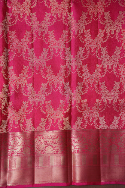 Pure Kanchipuram Brocade Silk Saree - Pink| Silk Mark Certified