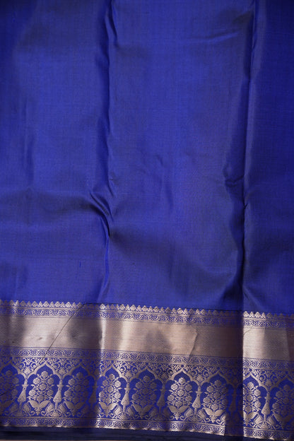 Pure Kanchipuram Brocade Silk Saree - Royal Blue| Silk Mark Certified