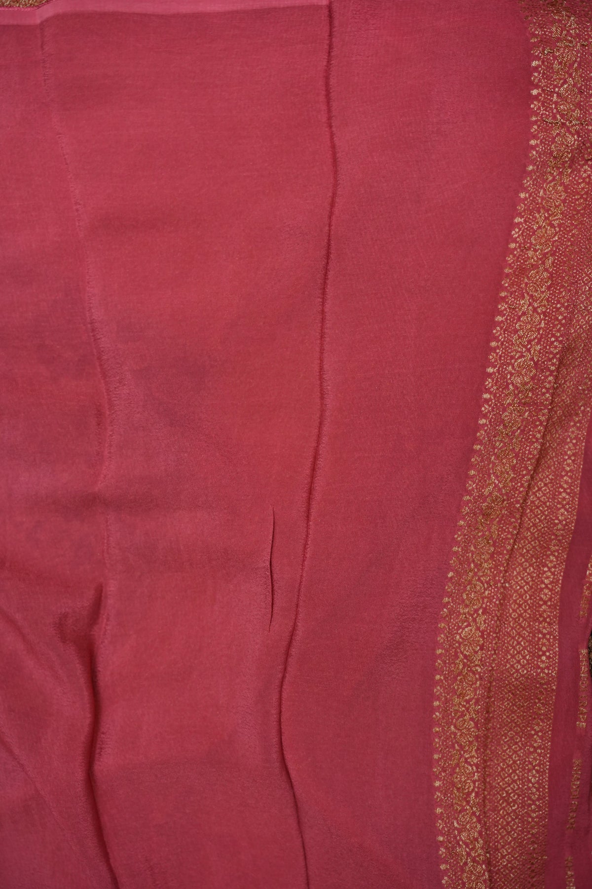 Banarasi Tussar Georgette Saree with Geometric Jaal Weave – Black & Pink