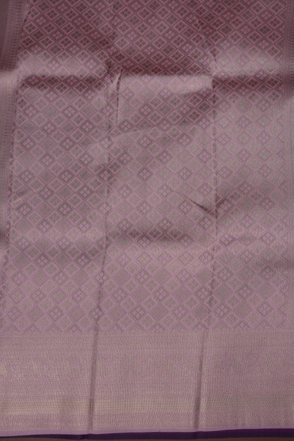 Kanchivaram Semi Silk Saree - Wine with Baby Pink