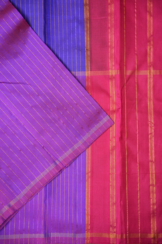 Designer Pure Kanchipuram Silk Saree in Ombre Pattern - Multicolor| Silk Mark Certified