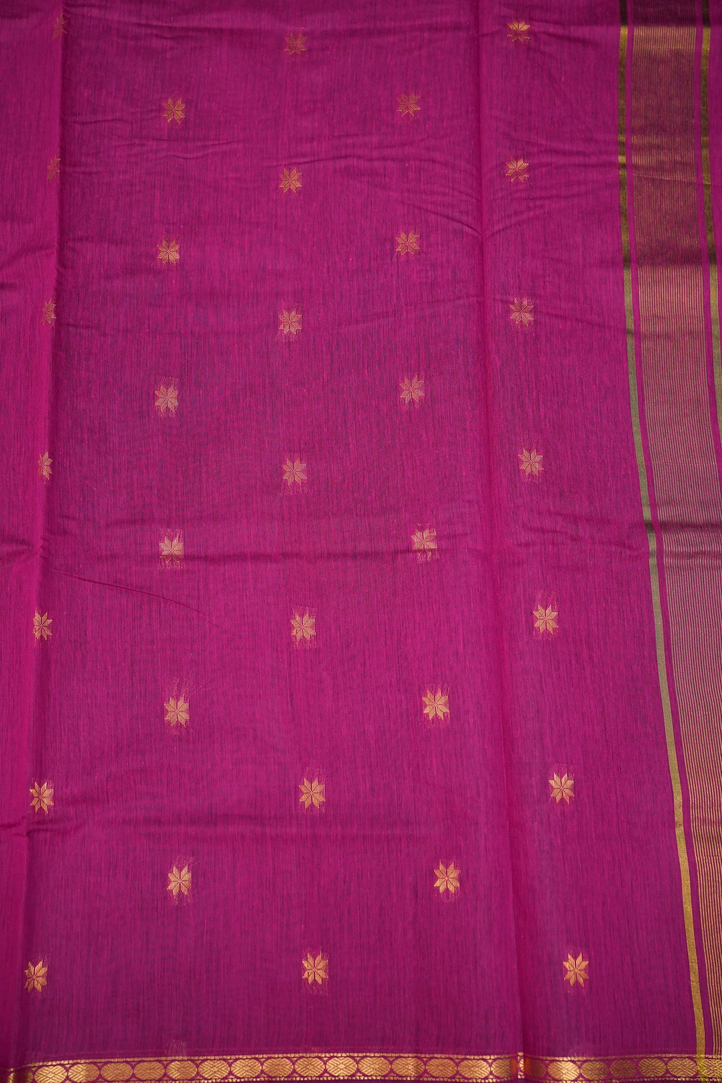 Maheshwari Silk Cotton Saree | Blue With Pink