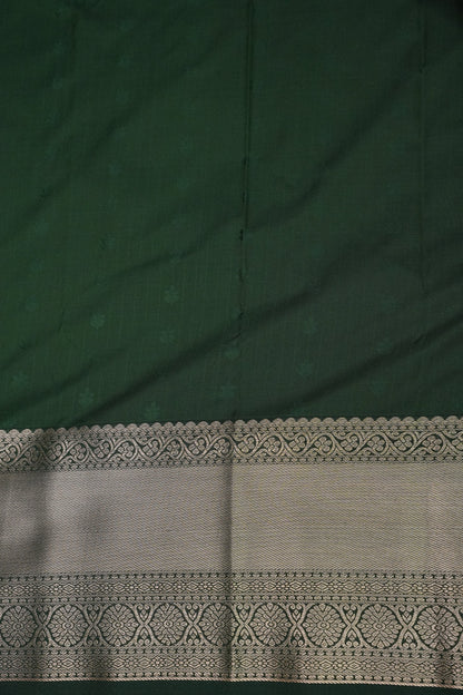 Kanchivaram Semi Silk Saree - Maroon with Emerald Green